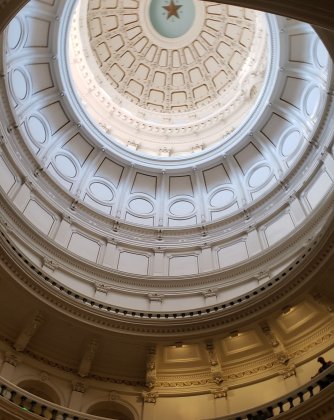 A view from inside the State Capital dome