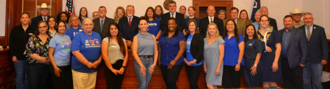 A large group of members belonging to various organizations and agencies who assist in helping children and families of child abuse were present at Monday’s Lavaca County Commissioners’ Court meeting. During the meeting the court designated April as Child Abuse Prevention Month. According to the proclamation read by County Judge Keith Mudd at the meeting, approximately 270,000 children in Texas, and 162 Lavaca County children were reported as victims of child abuse in 2023. Photo by Jimmy Appelt