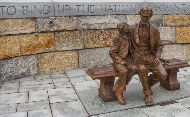 The statue at Richmond National Battlefield Park reflects on Lincoln's legacy.