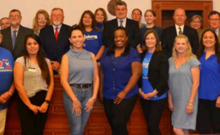 A large group of members belonging to various organizations and agencies who assist in helping children and families of child abuse were present at Monday’s Lavaca County Commissioners’ Court meeting. During the meeting the court designated April as Child Abuse Prevention Month. According to the proclamation read by County Judge Keith Mudd at the meeting, approximately 270,000 children in Texas, and 162 Lavaca County children were reported as victims of child abuse in 2023. Photo by Jimmy Appelt