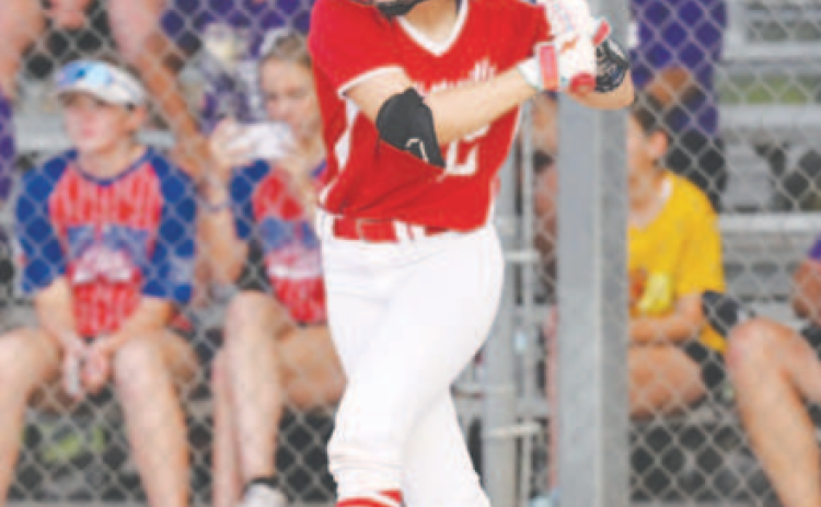 Lead off hitter Blair Ranly scored three runs and had two hits in the victories over Shiner. Chuck Grafe/Tribune-Herald
